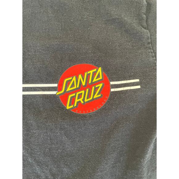 Santa Cruz Skateboards Logo Tee Black Size Medium - Picture 6 of 7